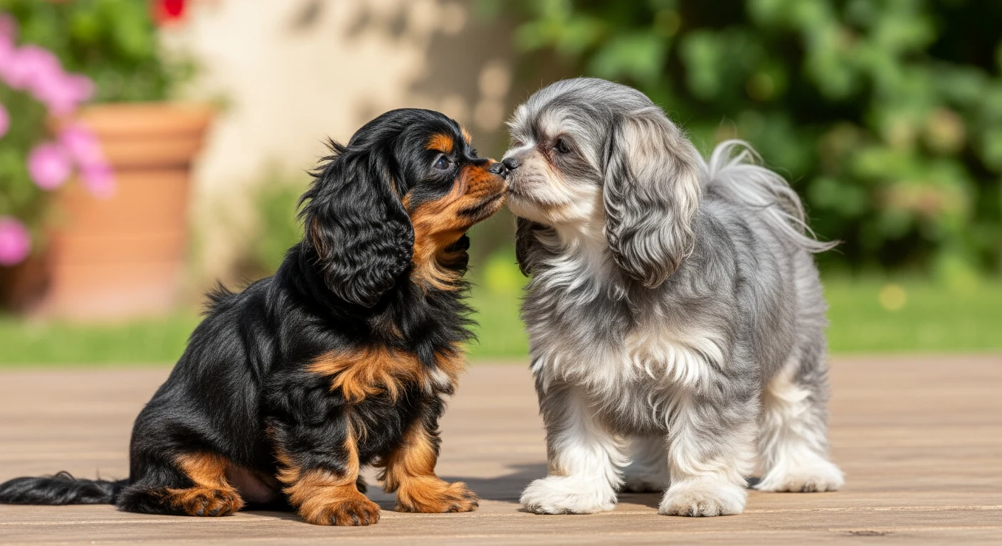 Un chien et un chat sous le même toit : préparer la cohabitation avec un Bichon Russe